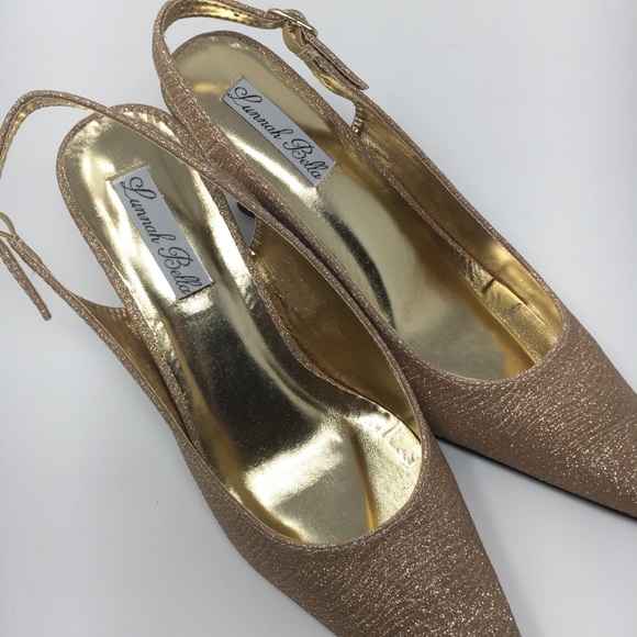 Lunnah Bella  Shoes Gold 2.5 Inches heel - 1.3 - Picture 10 of 13